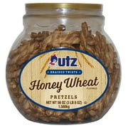 Utz Braided Twists Honey Wheat Pretzels, 56 oz Barrel