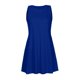 thumbnail image 2 of moda mujer casual bolsillos sólidos sin mangas por encima de la rodilla vestido azul / xl, 2 of 5