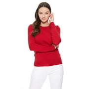YEMAK Women's Knit Sweater Pullover – Long Sleeve Crewneck Basic Classic Casual Knitted Soft Lightweight T-Shirt Top