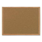 MasterVision MC070014231 Value Cork 24 in. x 36 in. Bulletin Board - Brown Surface/Oak Frame