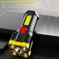 thumbnail image 2 of TFixol Compact USB Rechargeable LED Flashlight with COB Light, Portable Mini Work Light for Outdoor Use, Silver (Built-in 800mAh Battery), 2 of 6