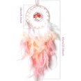 thumbnail image 3 of Atrapasueños hecho a mano Atrapasueños de plumas Atrapasueños rosa Decoración bohemia Decoración móvil Decoración de dormitorio para adultos adolescentes (con LED), 3 of 5