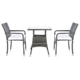 thumbnail image 3 of SAFAVIEH Laban Outdoor Patio 3 Piece Bistro Set, Grey Brown/White, 3 of 10