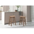 thumbnail image 6 of Boraam Sonoma Bar Height Backless Saddle Wood Kitchen Bar Stool, Barnwood Wire-Brush Finish, 6 of 6