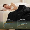 thumbnail image 4 of Heat Blanket \uDx\uD Throw Soft Flannel & Sherpa Reversible Electric Blanket with Heat Settings Timer Setting and Hours Auto-Shut Off, 4 of 7