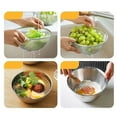 thumbnail image 4 of 304 Stainless Steel Colander Strainer Metal Food Drainer with Mixing Bowl Large Capacity for Grains Rice Spaghetti Fruit Vegetable Washing Kitchen Essential Dishwasher Safe, 4 of 7
