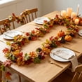 thumbnail image 5 of Artificial Maple Leaves Pumpkins Sunflowers and Vines Garland Flexible Reusable 69 Inch for Thanksgiving Home Decor, 5 of 6