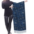 thumbnail image 4 of Shawl Wraps for Women - golden star blue starry sky Oversized Fall Winter Fashion Blanket Scarf for Women, 4 of 6