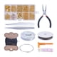 thumbnail image 1 of Kit profesional para hacer joyas, juego de abalorios y bisutería artesanal, suministros completos para proyectos de manualidades (dorado), 1 of 7