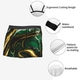 thumbnail image 3 of Gaeub Green Marble Print Men's Boxer Briefs,Super Fit Boxer Briefs for Men,Quick-Dry Underwear with 4-Way Stretch-Medium, 3 of 5