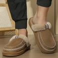 thumbnail image 5 of CHICVOMEY Warm Comfort Slippers for Women Memory Foam House Slippers with Non-Slip Sole - Plush Faux Fur Fuzzy Indoor Outdoor Slides, 5 of 6
