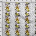 thumbnail image 3 of oneOone Cotton Flex Gamboge Yellow Fabric Floral & Skull Craft Projects Decor Fabric Printed By The Yard 40 Inch Wide, 3 of 4