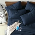 thumbnail image 1 of Swift Home Collection de Literie de Luxe, Ensembles de Draps 4 Pcs en Microfibre Brossée Ultra Douce, Extrêmement Durables - Ajustement Facile - Résistant aux Plis - (Inclut 1 Taie d'Oreiller Bonus), Lit Simple, Bleu Marine, 1 of 4