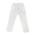 thumbnail image 5 of IWRICH Women's Linen Pants High Waisted Wide Leg Straight Fall Casual Loose Trousers with Pockets White XL, 5 of 5