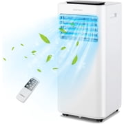 COSTWAY 10000 BTU Portable Air Conditioner, 3 in 1 AC Unit, Fan & Dehumidifier w/Sleep Mode, 24H Timer, LED Display, Child Lock, Remote Control & Window Kit for Bedroom, Office, Dorm (10000BTU)
