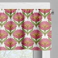 thumbnail image 3 of Ambesonne Floral Valance Pack of 2, Hand Drawn Flowers Blossom, 54"X18", Pink Caramel, 3 of 5