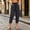 Black, variant on Xdegoge Women Capri Pants Casual Elastic Waist Drawstring Loose Fit Cropped Trousers with Pockets Lightweight Comfy Summer Beach Vacation Bottoms