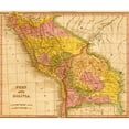 thumbnail image 2 of Vintage Maps 14x12 Black Modern Framed Museum Art Print Titled - Peru and Bolivia 1844, 2 of 4