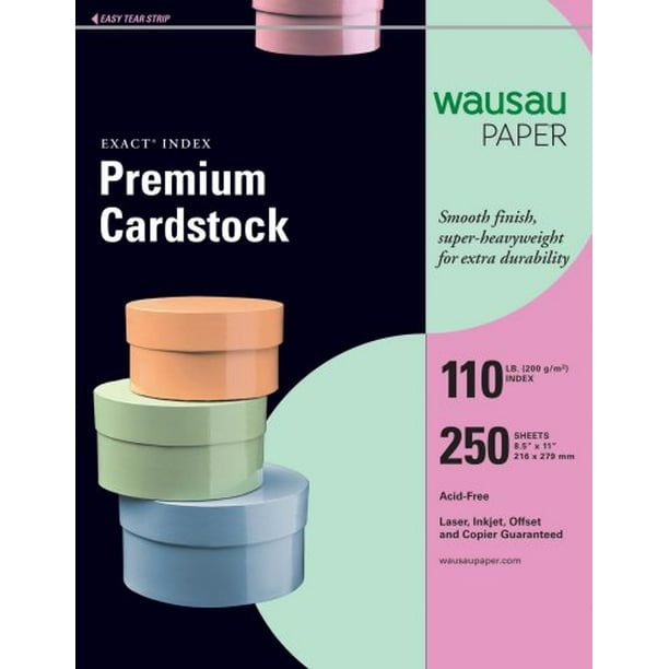 Exact Index Card Stock, 110lb, 8 1/2 X 11, Green, 250 Sheets Walmart