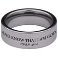 thumbnail image 3 of Be Still and Know That I am God Style 1 Tungsten Carbide Ring, 3 of 8