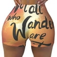 thumbnail image 2 of Fotbe Not All Who Wander Are Lost Shorts Sin Costuras – Shorts Deportivos de Cintura Alta para Mujer, Elásticos para Gimnasio, Yoga, Running o Ciclismo-X-Large, 2 of 8