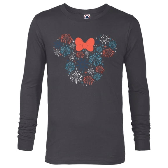 Disney Minnie Mouse Fireworks Americana - Long Sleeve T-Shirt for Men - Customized-Charcoal Heather