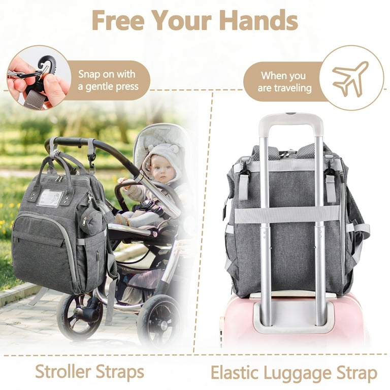 Diaper bag tote with stroller straps and changing pad sale
