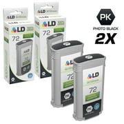 LD Products Remanufactured Replacements for C9370A (HP 72) Set of 2 HY Photo Black Cartridges