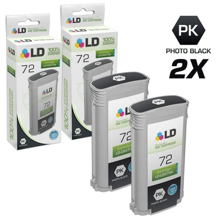 LD Products Remanufactured Replacements for C9370A (HP 72) Set of 2 HY Photo Black Cartridges