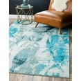 thumbnail image 2 of Unique Loom Positano Collection Tapis de Plage Moderne, 9' 0 x 12' 0, Bleu Clair/turquoise, 2 of 10