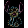 thumbnail image 2 of Boy's Lilo & Stitch Neon Stitch Graphic Tee Black Medium, 2 of 5