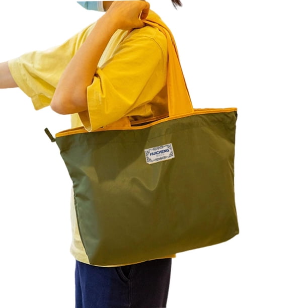 Bolsa de la compra resistente al agua, ideal para primavera, vacaciones y verano. Verde