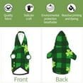 thumbnail image 5 of Goofa Happy St. Patrick's Day5 Pattern Small Dog Sweater Hoodies Pet Grey Hooded Soft Fleece Sweatshirts with Pocket Fall Winter Puppy Cat Sweaters Warm Clothes-Small, 5 of 8