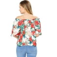 thumbnail image 4 of Jealous Tomato Women's Off Shoulder Romantic Floral Blouse (M, Ivory), 4 of 4