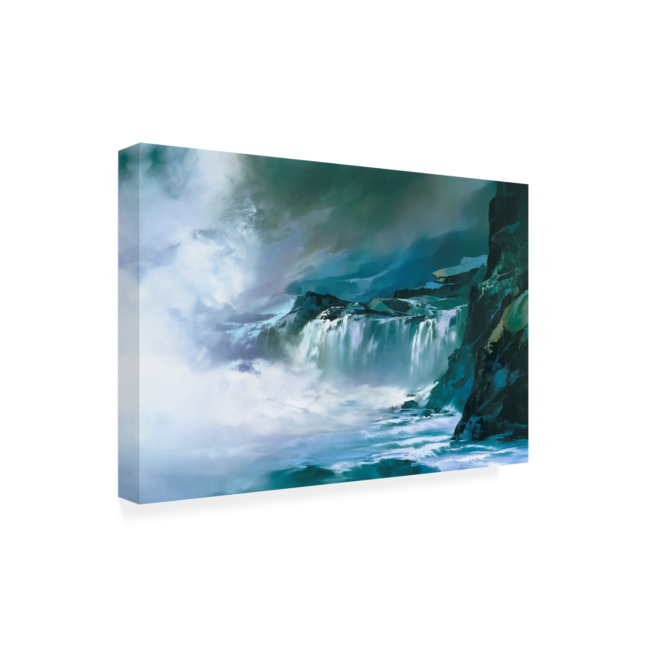 Canvas Wall Art - Thomas Leung 'Big Island Surf' Wall Art for Living Room, Bedroom, or Office Décor by Trademark Fine Art - 32 x 22 Inches