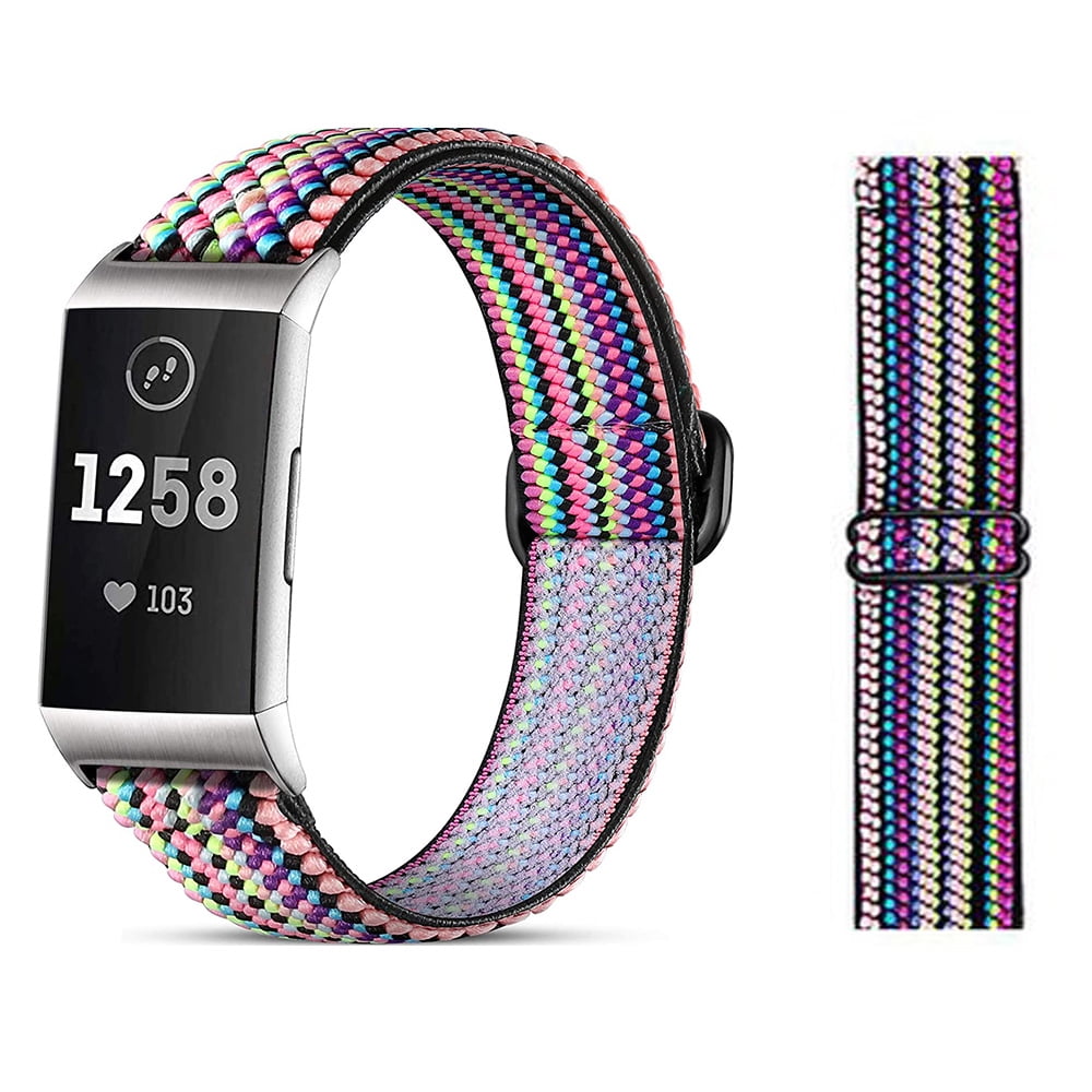 Fitbit Charge 3/3 SE Replacement Pearl Diamond Metal Strap Elegant Wrist Band 