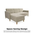DHP Hartford Storage Sectional Futon and Hartford Storage Ottoman, Tan