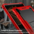thumbnail image 2 of Dteck for Samsung Galaxy Tab S10 FE Plus Case with Kickstand, Heavy Duty Shockproof Rugged Case with S Pen Holder for Galaxy Tab S10 FE+ 13.1 inch SM-X620/X626B 2025,Red, 2 of 7