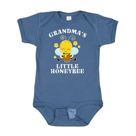 

Inktastic Cute Bee Grandma s Little Honeybee with Stars Gift Baby Boy or Baby Girl Bodysuit