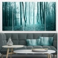 thumbnail image 3 of Turquoise Colored Magic Forest 28 in x 60 in Painting Art Prints, by Designart, 3 of 5