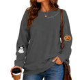 thumbnail image 4 of Halloween Sweatshirts for Women Oversized Sweatshirt Scoop Neck Tops Womens Long Sleeve Tops Fall Outfits Halloween Costumes Trendy Graphic Sweatshirts Halloween Top, 4 of 4