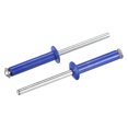 thumbnail image 1 of Unique Bargains 5mm x 25mm Aluminum Open End Flat Round Head Blind Rivets, Blue 25 Pack, 1 of 5