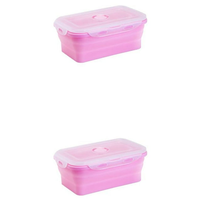 relayinert Stylish For Professionals On Go Compact Making Lightweight Sealed Preservation Box Microwave Lunch Box Office Lunch Box pink 1200ml 2Set