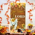 thumbnail image 5 of Fall in Love with Jesus Door Cover Sunflower Pumpkin Thanksgiving Door Banner Fall Bulletin Board Decorations Christian Religious Decoration Indoor Outdoor Decor Bulletin Board Set 35.4 x 70.8 Inch, 5 of 6