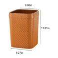 thumbnail image 3 of COFEST Imitation Rattan Home Large Trash Can For Home Or Office,Desk Trash Can-Lightweight,Sturdy For Under Desk,Kitchen,Bedroom,Den,Dorm Room Orange, 3 of 6