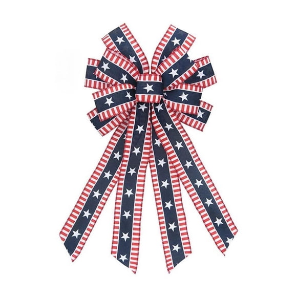 Arc de Jour de l'Indépendance avec Matériau en Polyester et Design Étoile pour Couronne et Décoration de Boîte Cadeau Taille 12X6In Poids 0.1Lb