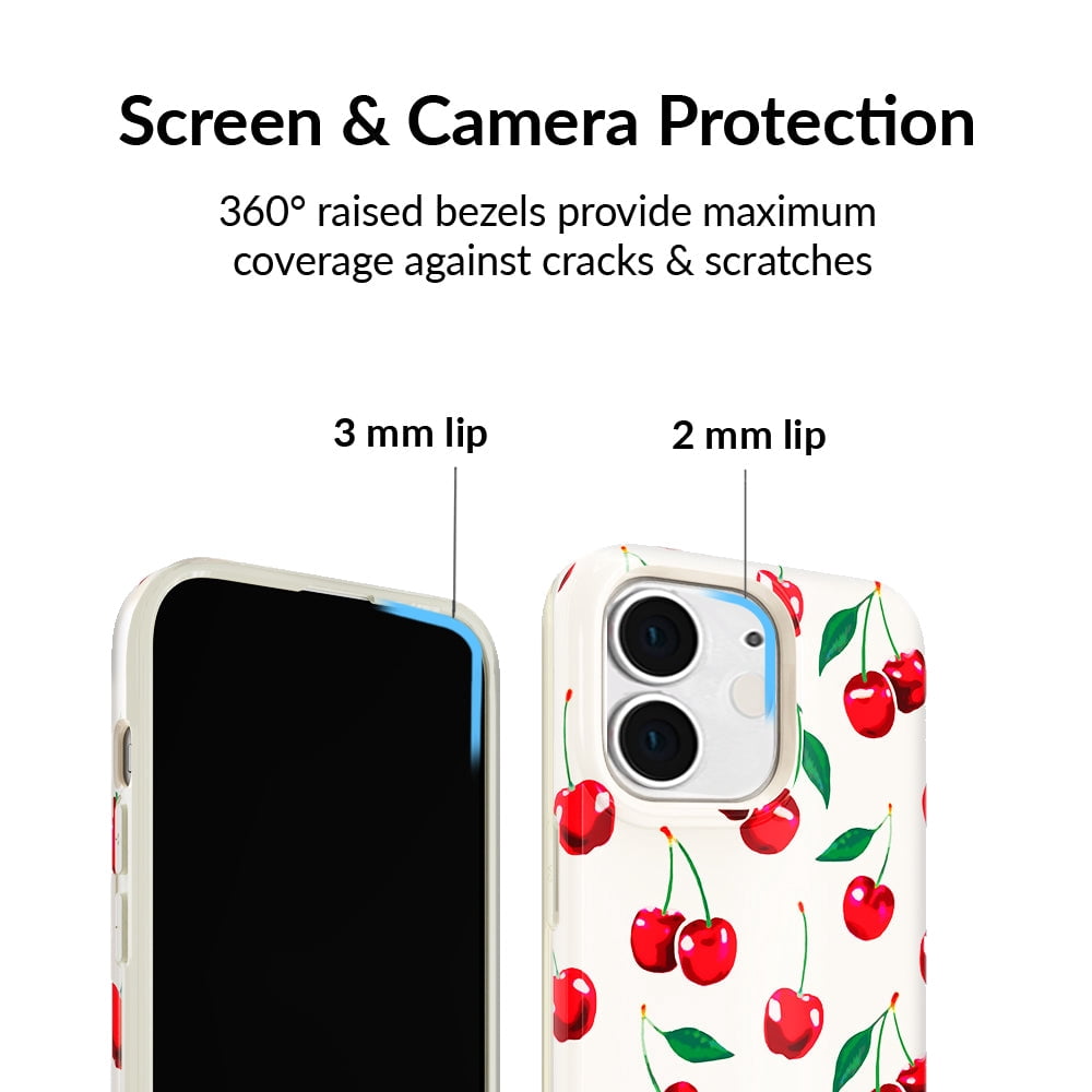 Velvet Caviar iPhone 12 Mini Case Cherry - MagSafe Compatible - Cute Protective Phone Cases for Women