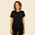 thumbnail image 3 of Dalix Sorcerer Frog Embroidered Cotton Relaxed Short Sleeve Tee T Shirt Womens in Black 2XL XX-Large, 3 of 5