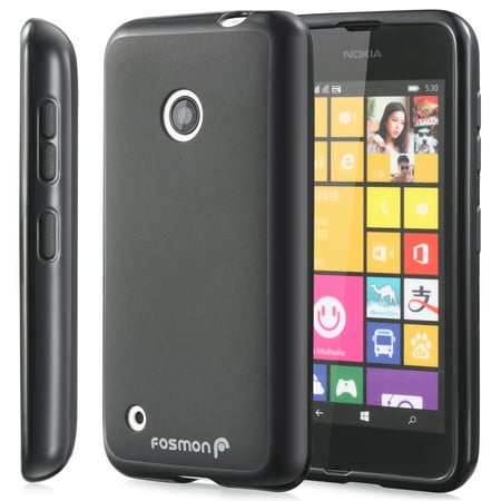 New Black Soft Flexible Slim Fit TPU Case Cover for Nokia Lumia 530 Smartphone