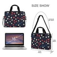 thumbnail image 3 of FORMRS 16" Laptop Sleeve Bag Carrying Case with Handle Travel Shoulder Briefcase, Red Starry Pattern, 3 of 8